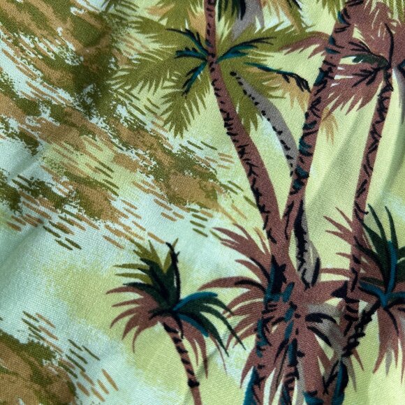 Holly Lane Shirt Hawaiian Size Large Hula Girls Sleeveless Tropical Palm Trees - Picture 5 of 8